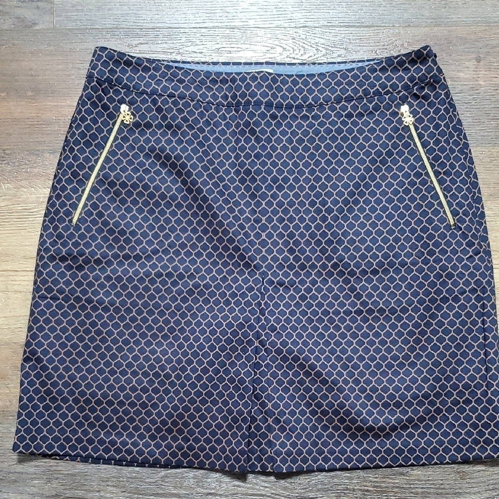 Bobby Jones Blue and Gold Mini Pencil Skorts